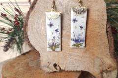 Collection "Thin" boucles d'oreilles fleurs séchées