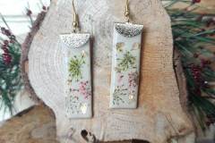 Collection "Thin" boucles d'oreilles fleurs séchées