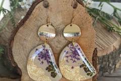 Modèle "Lavender" boucles d'oreilles fleurs séchées