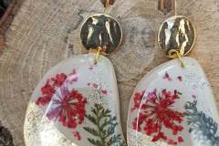 Collection Noel boucles d'oreilles fleurs séchées