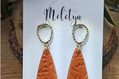 boucles d'oreilles fleurs séchées hortensia -Od'ette