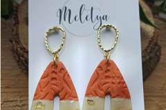 boucles d'oreilles fleurs séchées hortensia -Od'ace